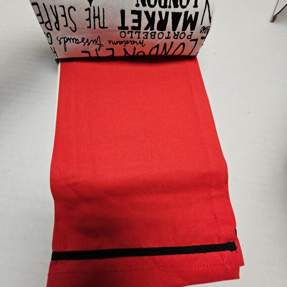 New Ben de LISI Set 3 Tea Towels White Black Red London Bus Downing Street Royal - Picture 11 of 12